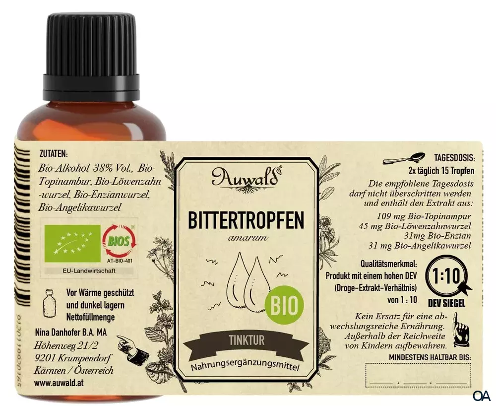 Auwald® Bittertropfen - BIO (Auszug, Extrakt, Essenz)