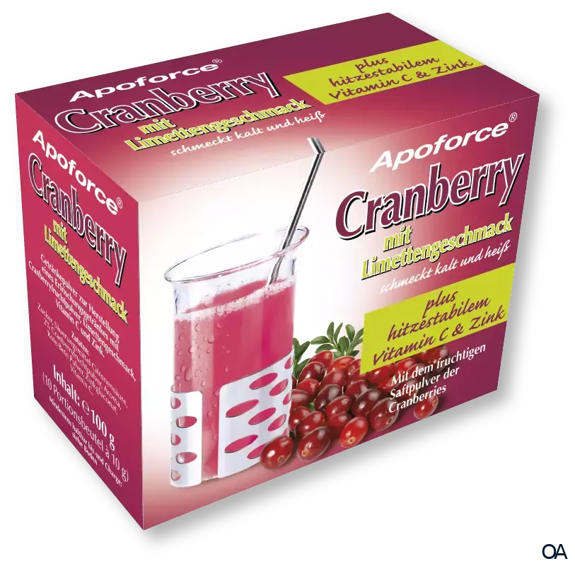 Apoforce® Cranberry mit Limettengeschmack Getränkepulver