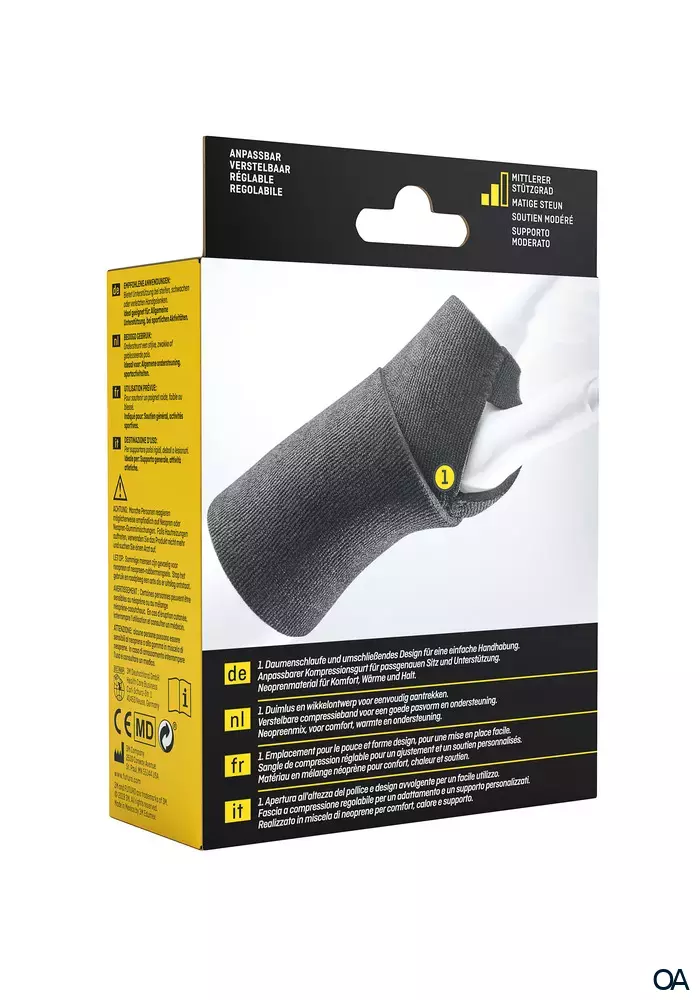 3M FUTURO™ Handgelenk-Bandage anpassbar mit Daumenschlaufe 09033, Verstellbar SPORT (11.4 - 24.1 cm)