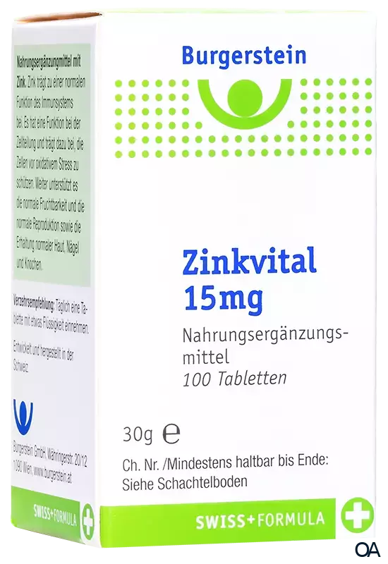 Burgerstein Zinkvital 15mg Tabletten