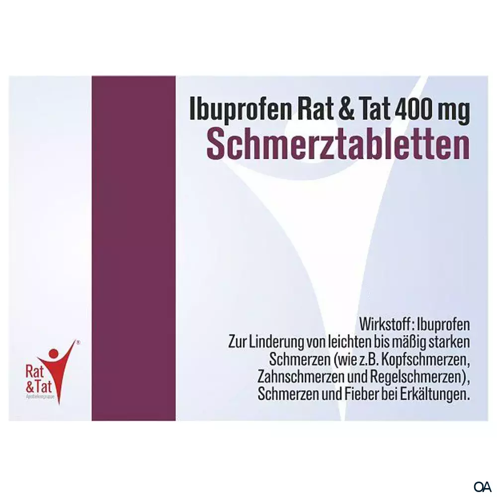 Ibuprofen Rat & Tat 400 mg Schmerztabletten