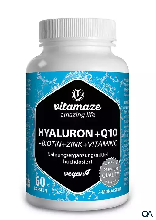 Vitamaze Hyaluronsäure + Coenzym Q10 vegan Kapseln