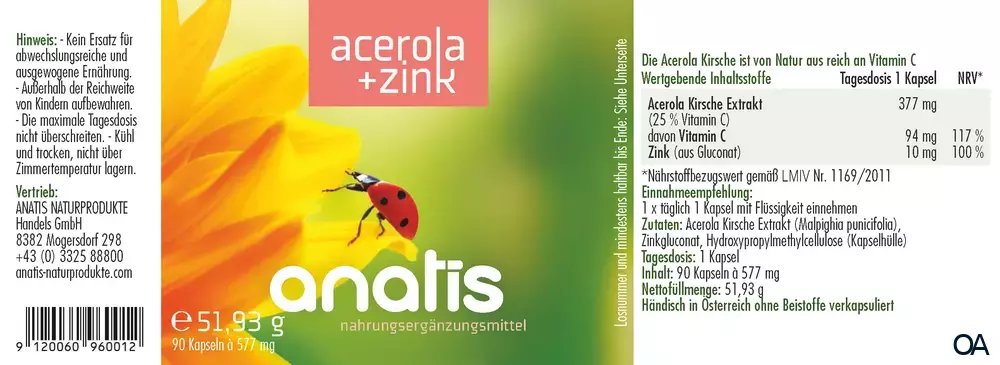 anatis Acerola mit Zink Kapseln