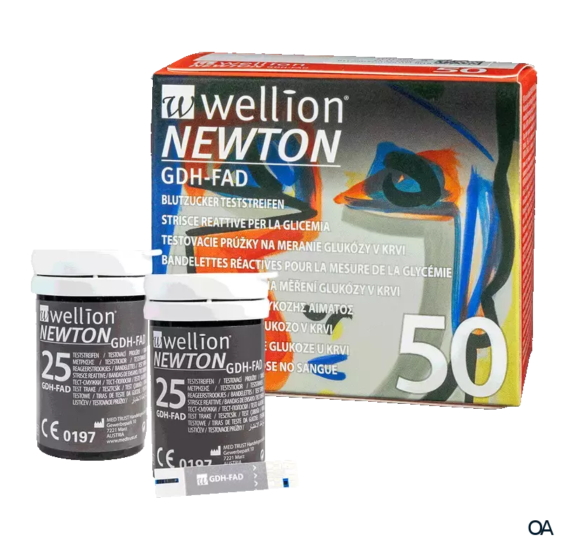 Wellion NEWTON GDH-FAD Blutzuckerteststreifen Dose