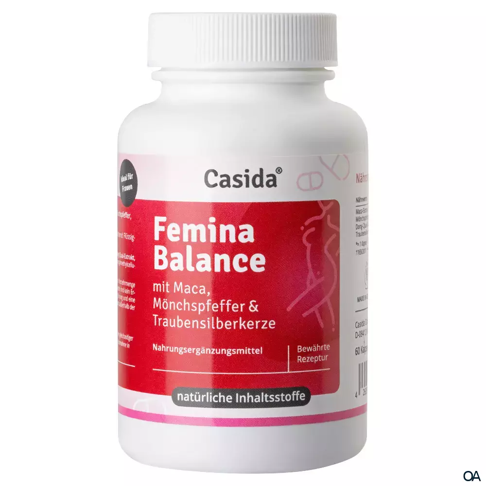 Casida Femina Balance mit Maca, Mönchspfeffer & Traubensilberkerze Kapseln