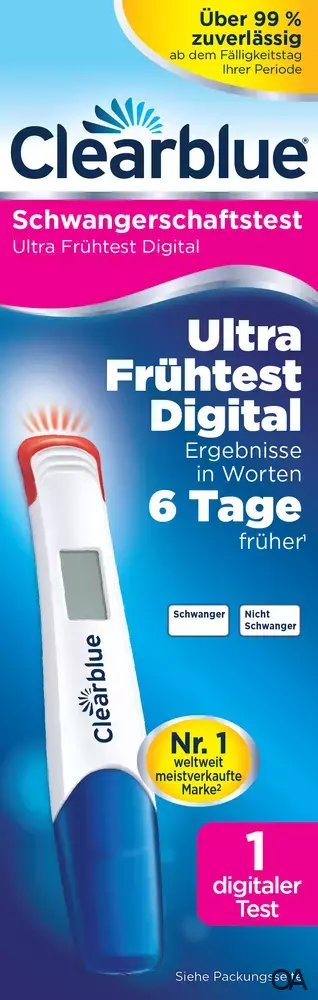 Clearblue Schwangerschaftstests Ultra Frühtest Digital