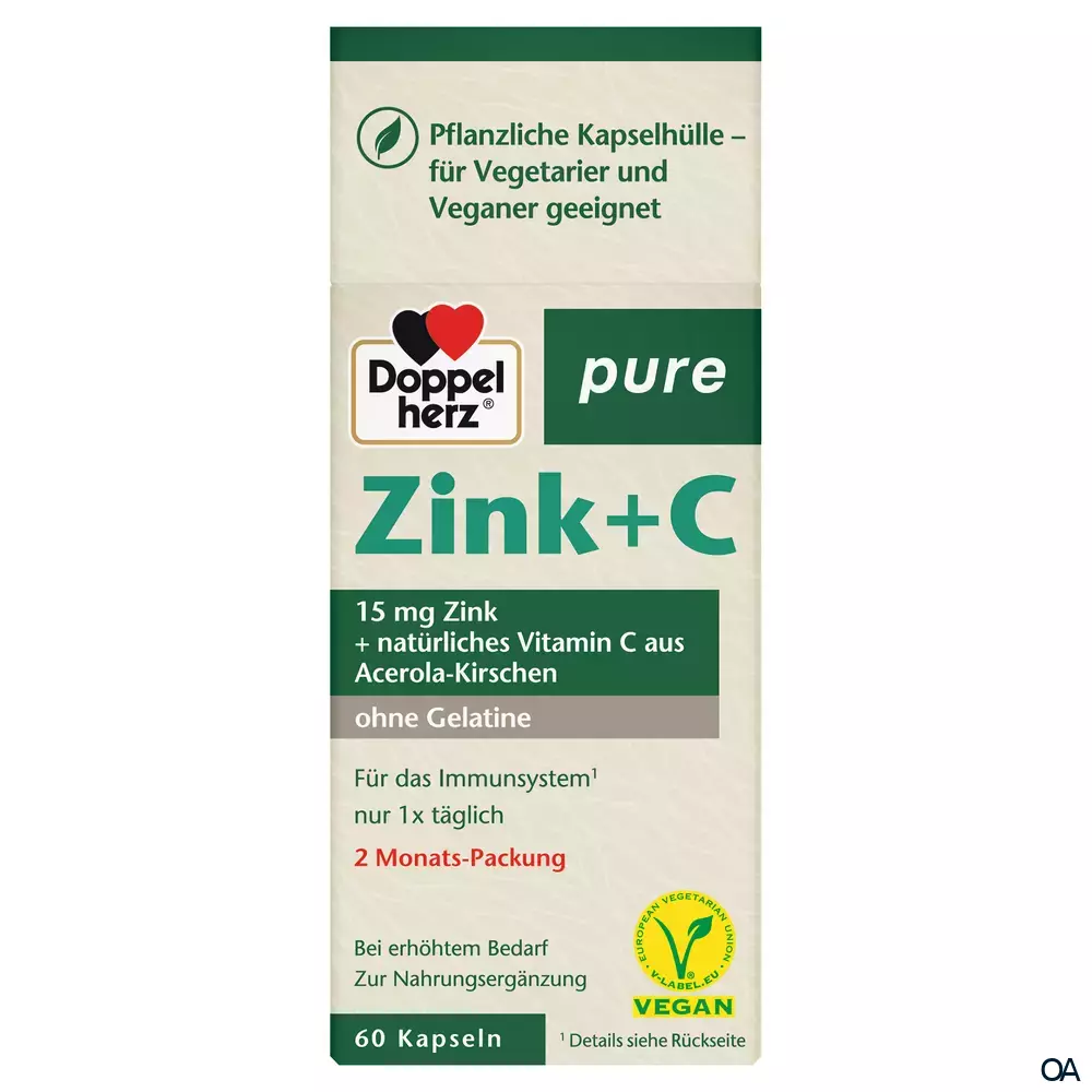 Doppelherz pure Zink + C Kapseln