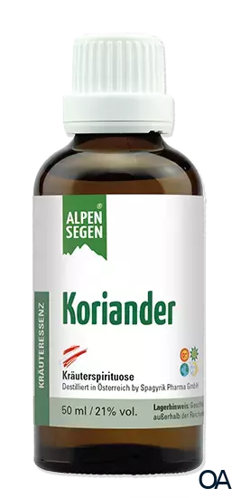 Alpensegen Koriander Kräuterspirituose