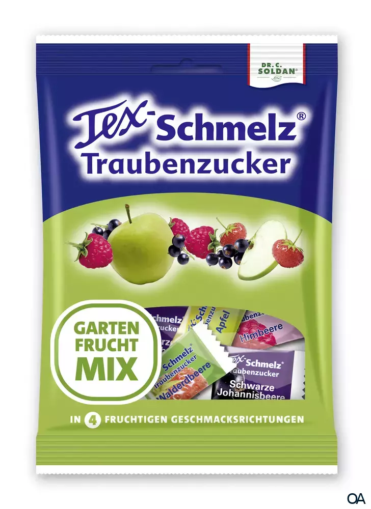 Tex-Schmelz Traubenzucker Gartenfrucht-Mix, zuckerhaltig