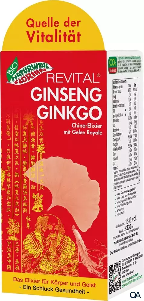 Bio Naturvital Florian Revital Ginseng Ginkgo China-Elixier