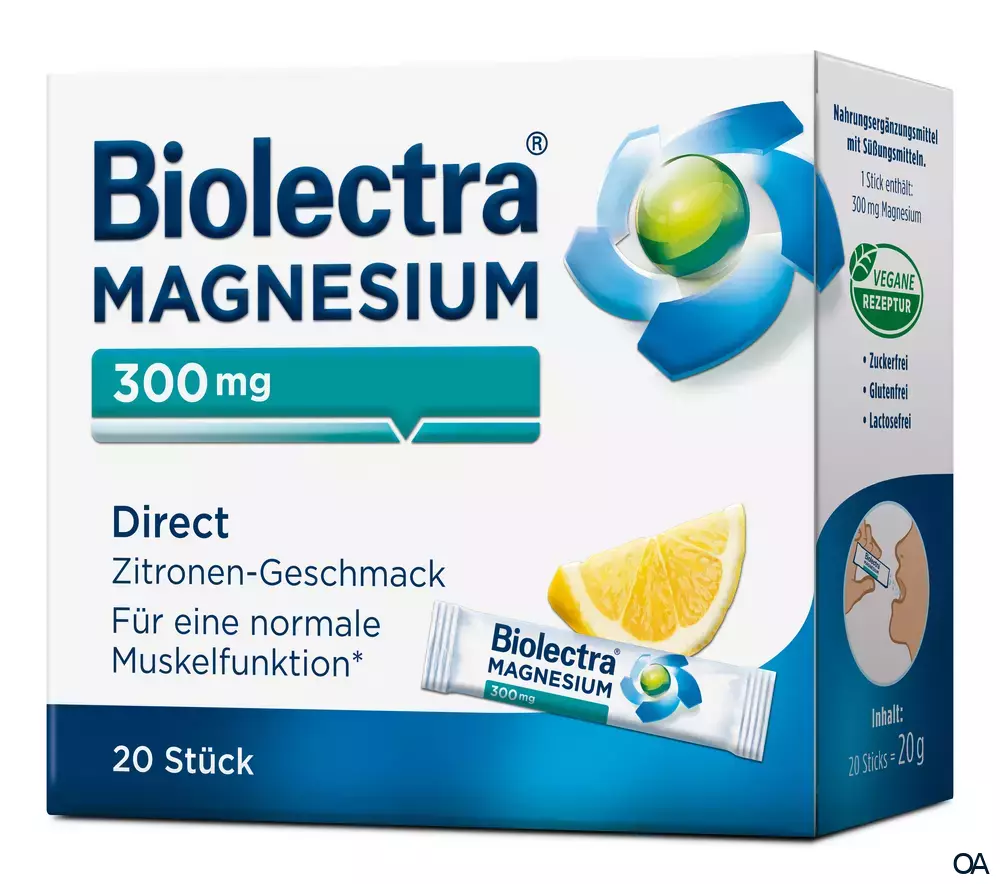 Biolectra® Magnesium 300 mg Direct Zitrone