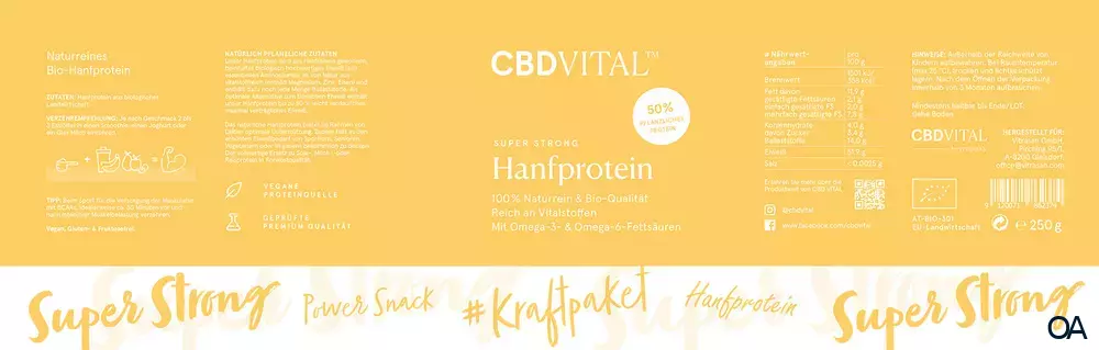 CBD VITAL Super Strong Hanfprotein Pulver