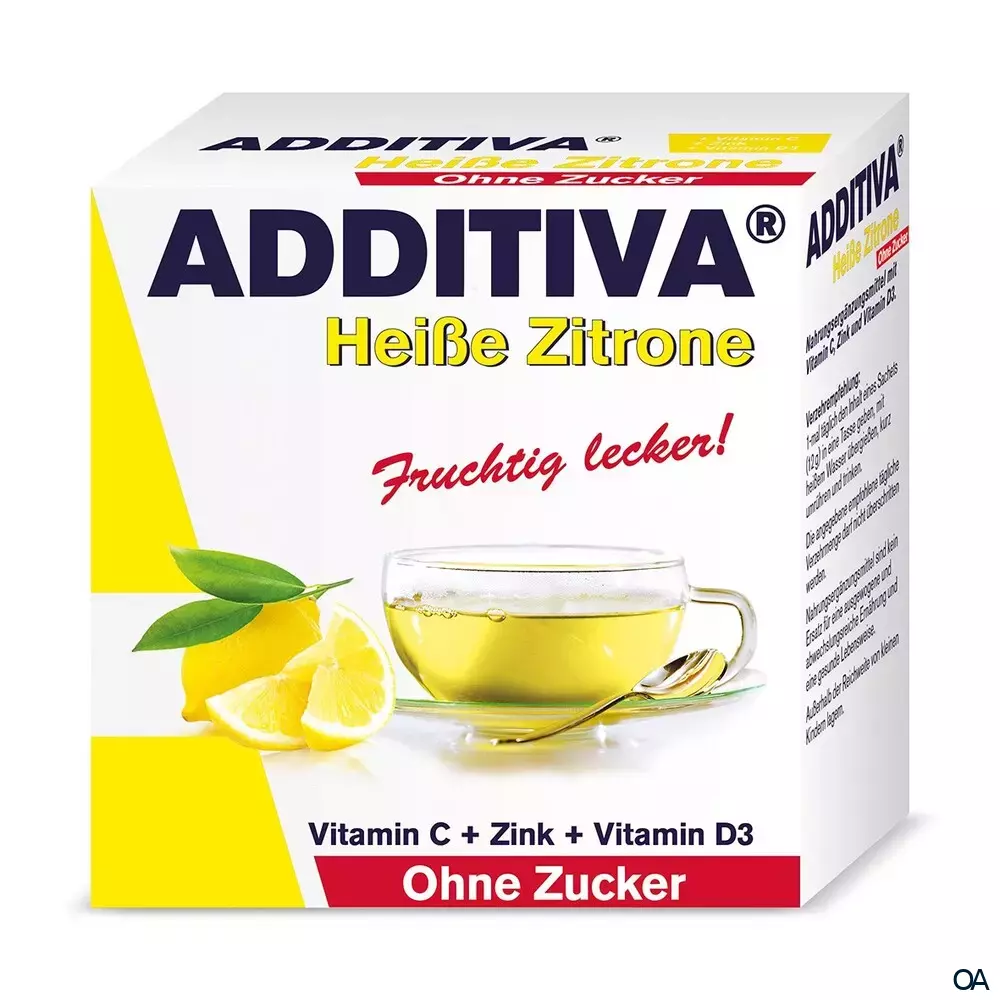 ADDITIVA® Heiße Zitrone Heißgetränkepulver ohne Zucker 10 g