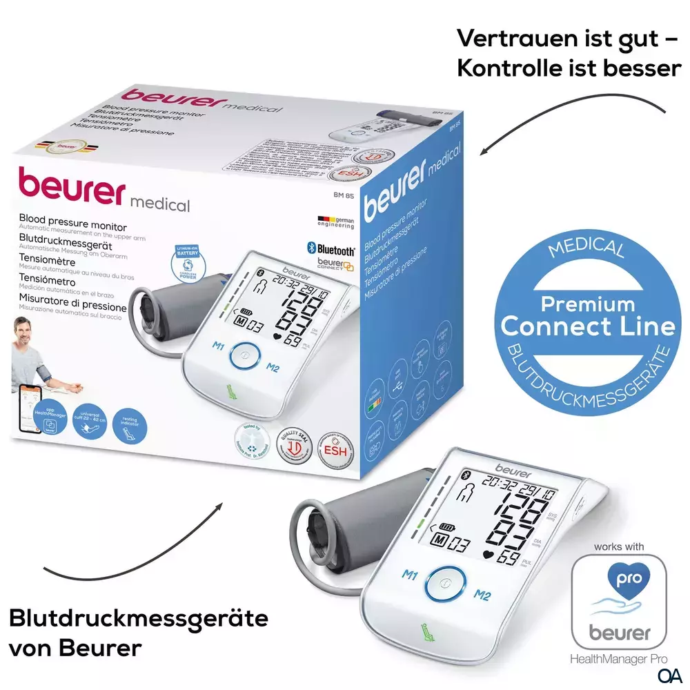 BEU BM 85 Bluetooth Oberarm-Blutdruckmesser 658.09