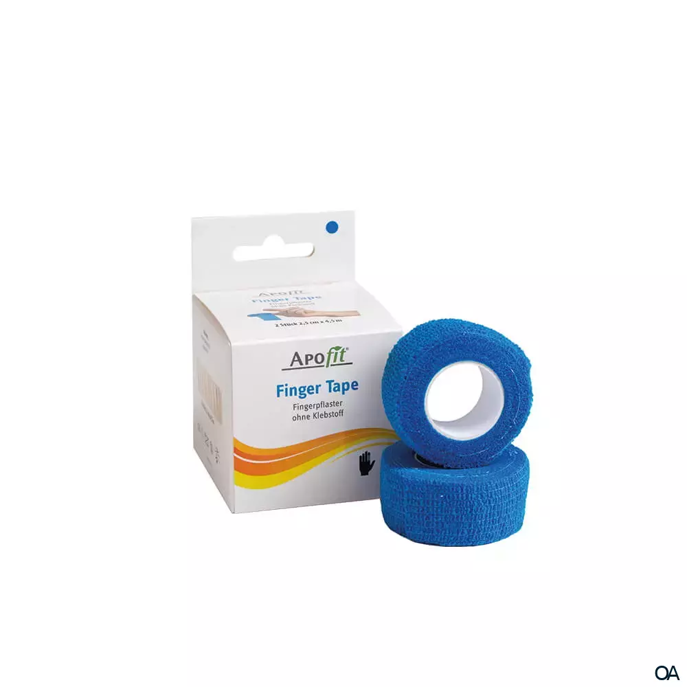 APOfit Fingertape blau 2,5 cm x 4,5 m