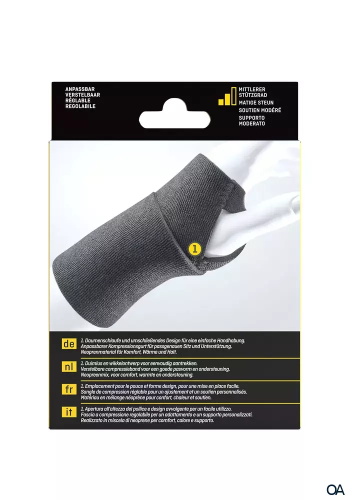 3M FUTURO™ Handgelenk-Bandage anpassbar mit Daumenschlaufe 09033, Verstellbar SPORT (11.4 - 24.1 cm)