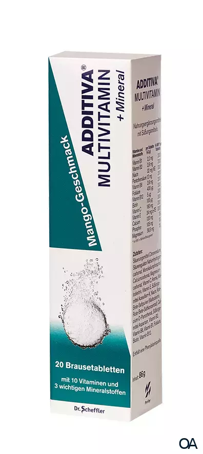 ADDITIVA® Multivitamin + Mineral Brausetabletten - Mango